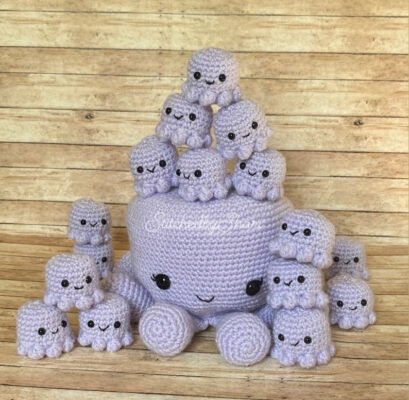 Mama octopus memory game crochet pattern