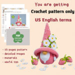 Crochet patterns Flower Gnome, Crochet flower gnome pattern, Birthday Gnome amigurumi pattern, Garden gnome crochet pattern, - Image 2