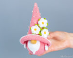 Crochet patterns Flower Gnome, Crochet flower gnome pattern, Birthday Gnome amigurumi pattern, Garden gnome crochet pattern, - Image 3