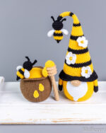 Crochet patterns bundle: Bee gnome, Honey Gnome and Honey Pot, Crochet gnome patterns, Gnome amigurumi pattern, Crochet food - Image 8