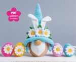 Easter crochet patterns bundle Easter Bunny keychains with Crochet bunny gnomes, Crochet gnome bunny amigurumi pattern, Crochet - Image 5