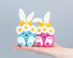 Crochet patterns Easter bunny, Crochet bunny amigurumi pattern, Easter amigurumi bunny pattern with crochet flower, Crochet - Image 7