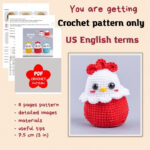 Crochet pattern Easter egg cozy, Crochet chicken Amigurumi pattern, Crochet animals easy crochet patterns, Crochet chicken - Image 2