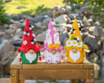 Crochet patterns bundle flower gnomes, Crochet gnome pattern, Crochet bee amigurumi pattern, Summer crochet decor, - Image 3