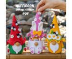 Crochet patterns bundle flower gnomes, Crochet gnome pattern, Crochet bee amigurumi pattern, Summer crochet decor,