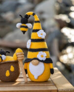 Crochet patterns bundle: Bee gnome, Honey Gnome and Honey Pot, Crochet gnome patterns, Gnome amigurumi pattern, Crochet food - Image 4