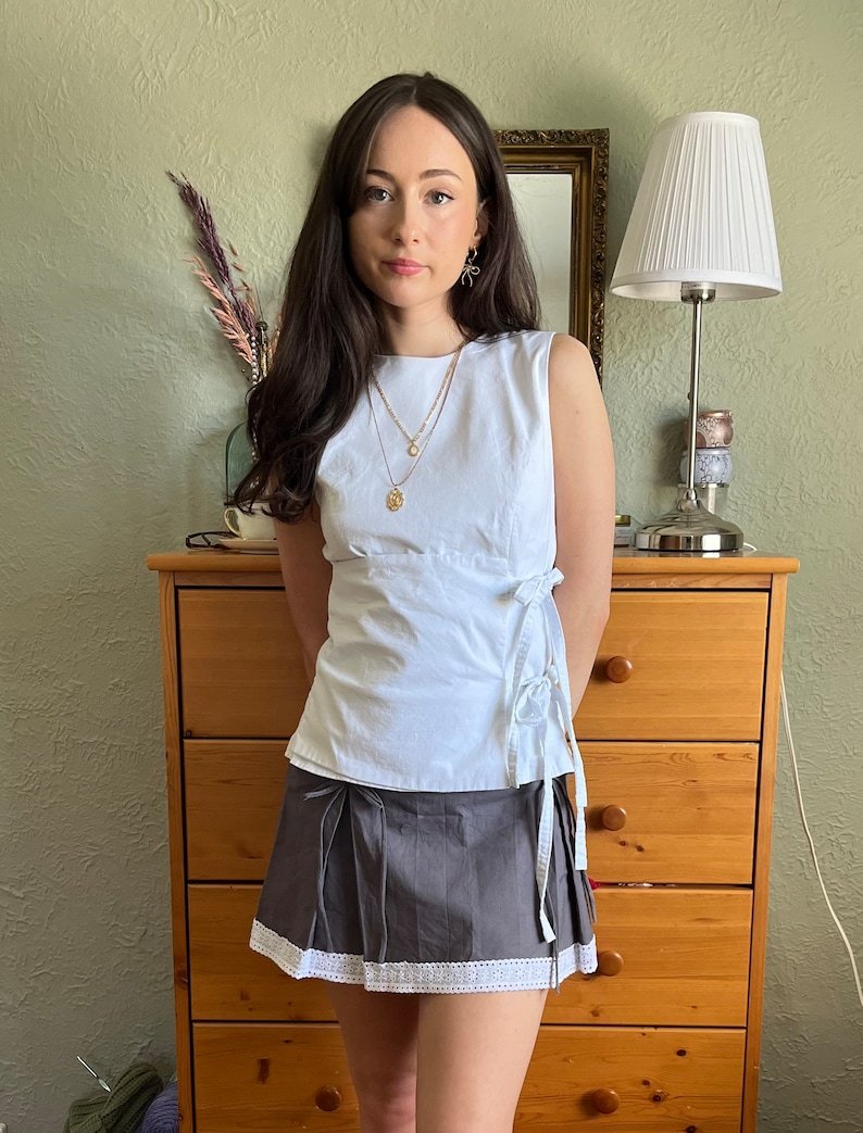 Side Tie Tank Sewing Pattern: Trendy DIY Blouse (PDF Pattern) - Image 7