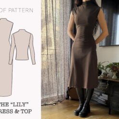 The &quotLily&quot Dress | Stretchy bodycon dress and top with optional sleeves PDF pattern | pdf printable sewing pattern