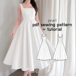 Pearl Midi Dress Sewing Pattern: Paneled Silhouette (US Sizes 2-20) (PDF Download)