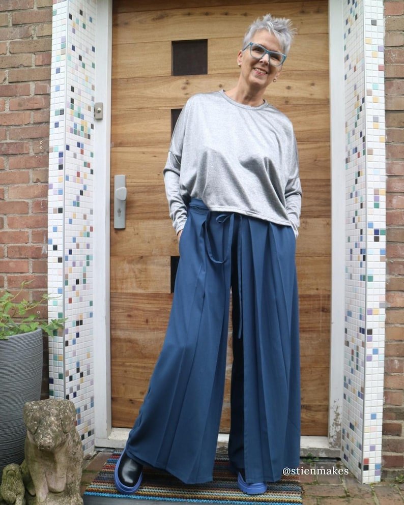 Sleepy Pleated Pants Sewing Pattern | Beginner friendly | Size Inclusive | Instant PDF Download | wide leg - Image 8