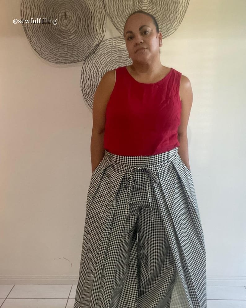 Sleepy Pleated Pants Sewing Pattern | Beginner friendly | Size Inclusive | Instant PDF Download | wide leg - Image 11