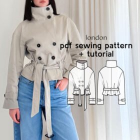 London Trench Sewing Pattern: Oversized Silhouette (PDF Download)