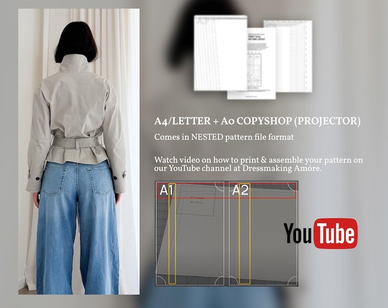 London Trench Sewing Pattern: Oversized Silhouette (PDF Download) - Image 3