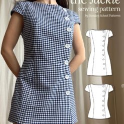 Jackie Dress and Blouse Sewing Pattern | Asymmetrical Button Front A-Line (PDF Download)